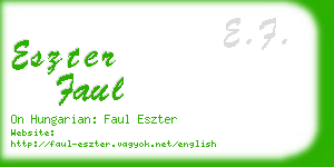 eszter faul business card